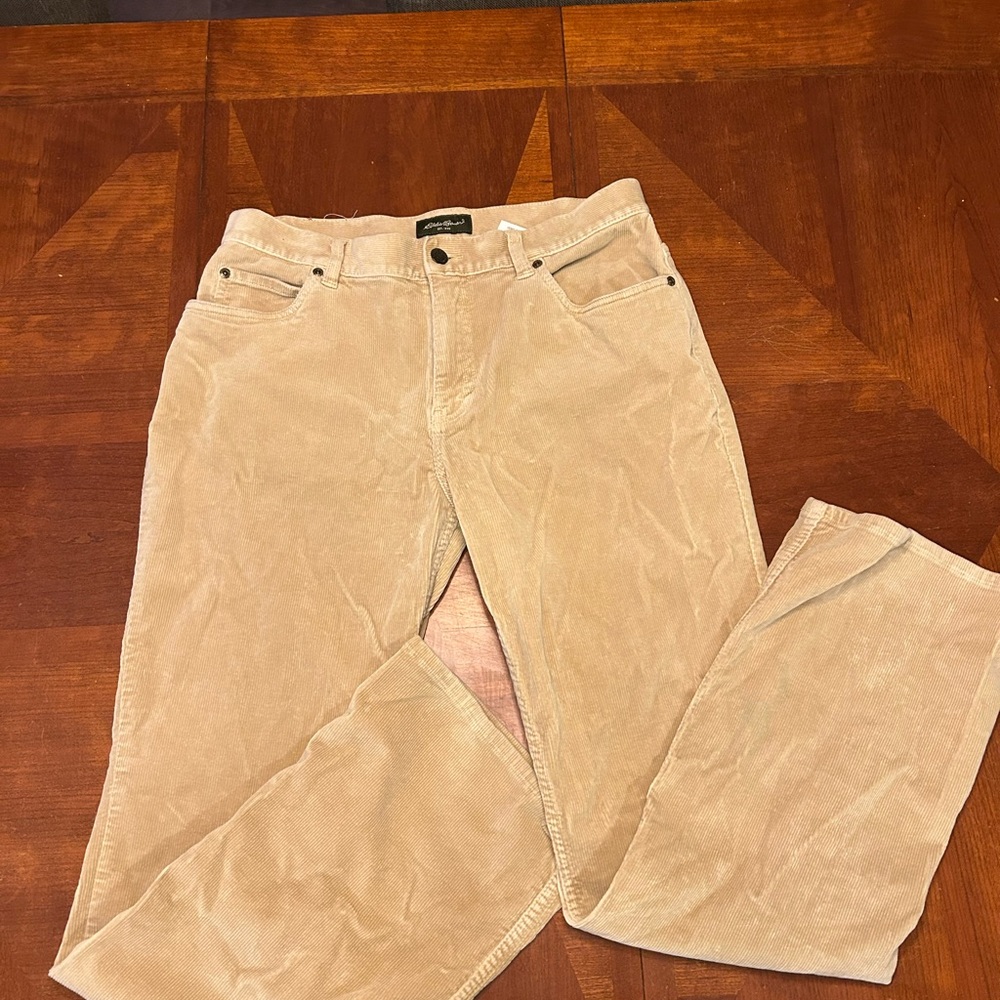 Eddie Bauer Beige Corduroy Pants